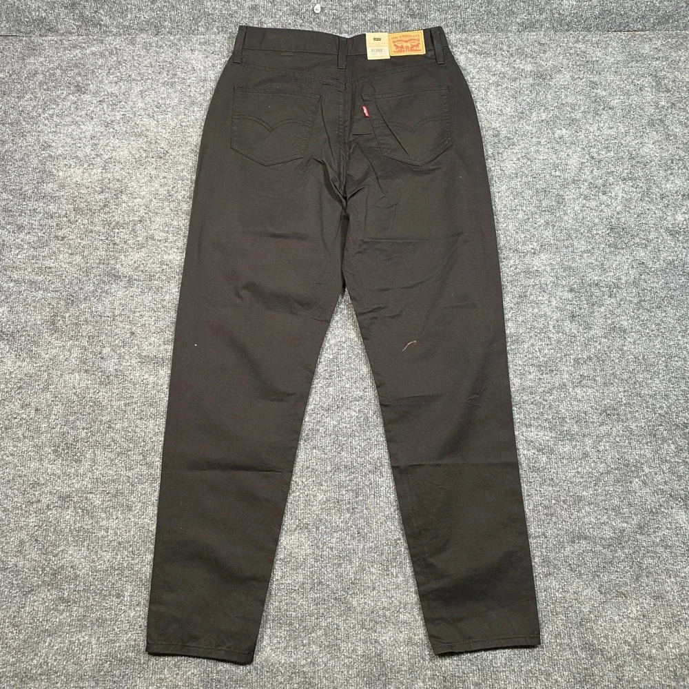 Levis 80s Mom Jeans Black High Rise Tapered Leg Pants 30x30 A35060321 NEW
